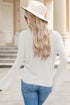 Ribbed Knit Bell Sleeve V-Neck Button Front Cardigan Sweater